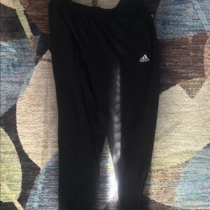 adidas Black Sweatpants with Relaxed Fit and Elastic Waistband